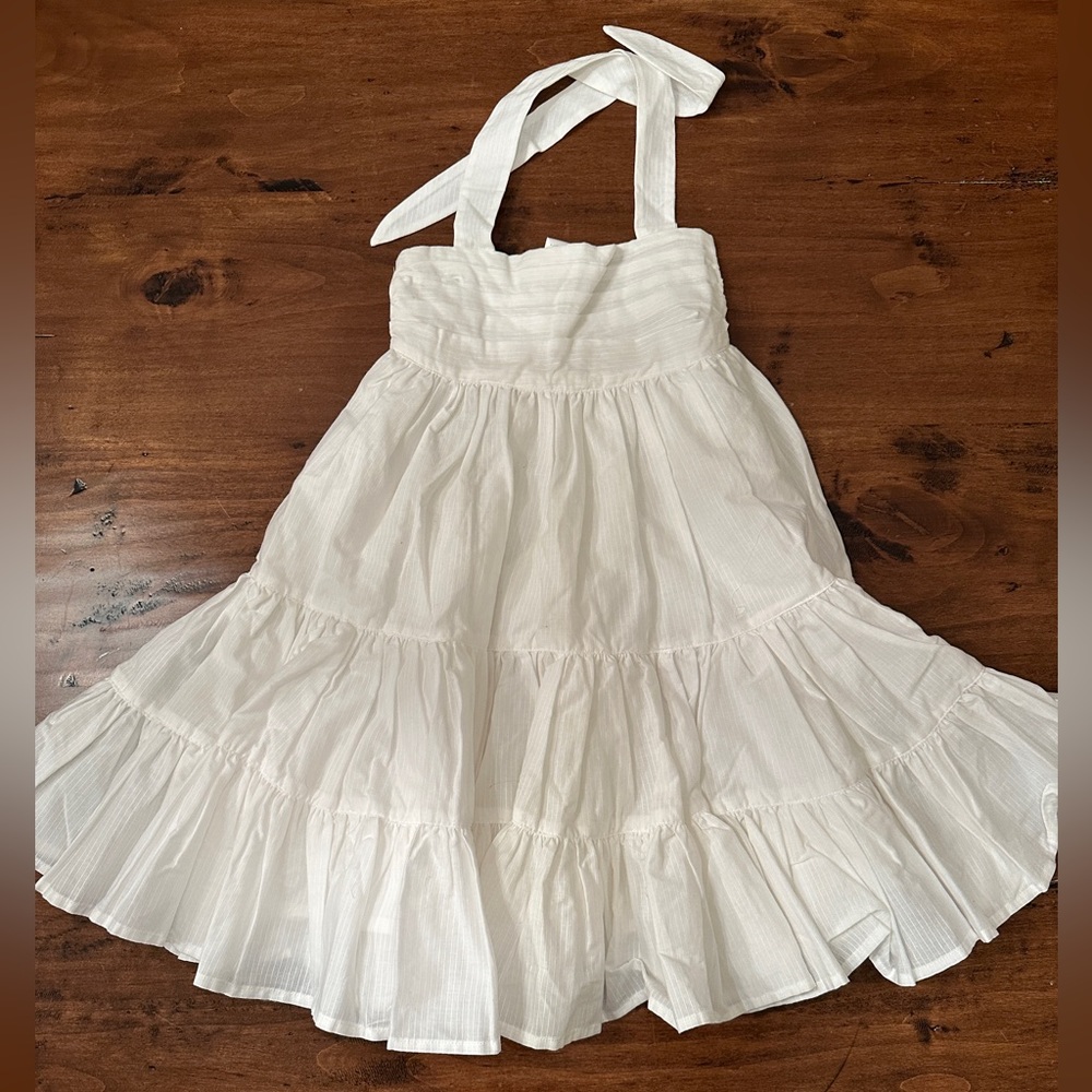 White halter dress